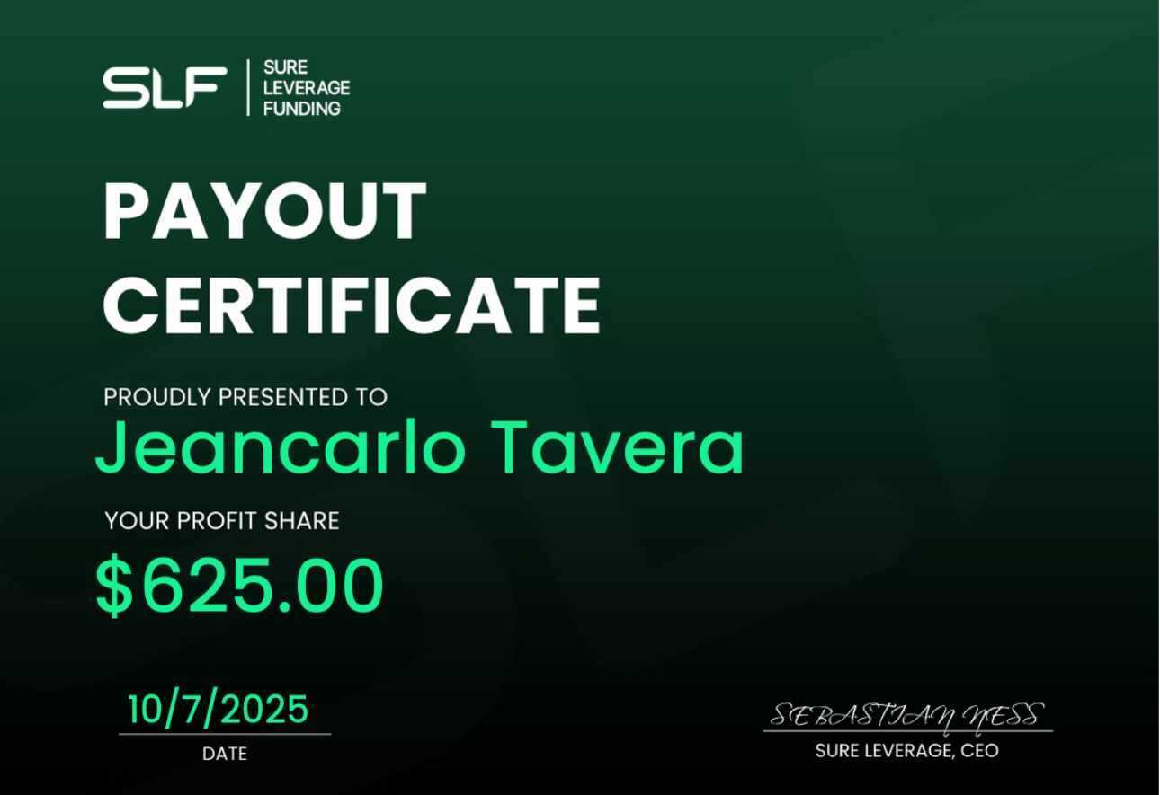 Payout certificate por $625.00