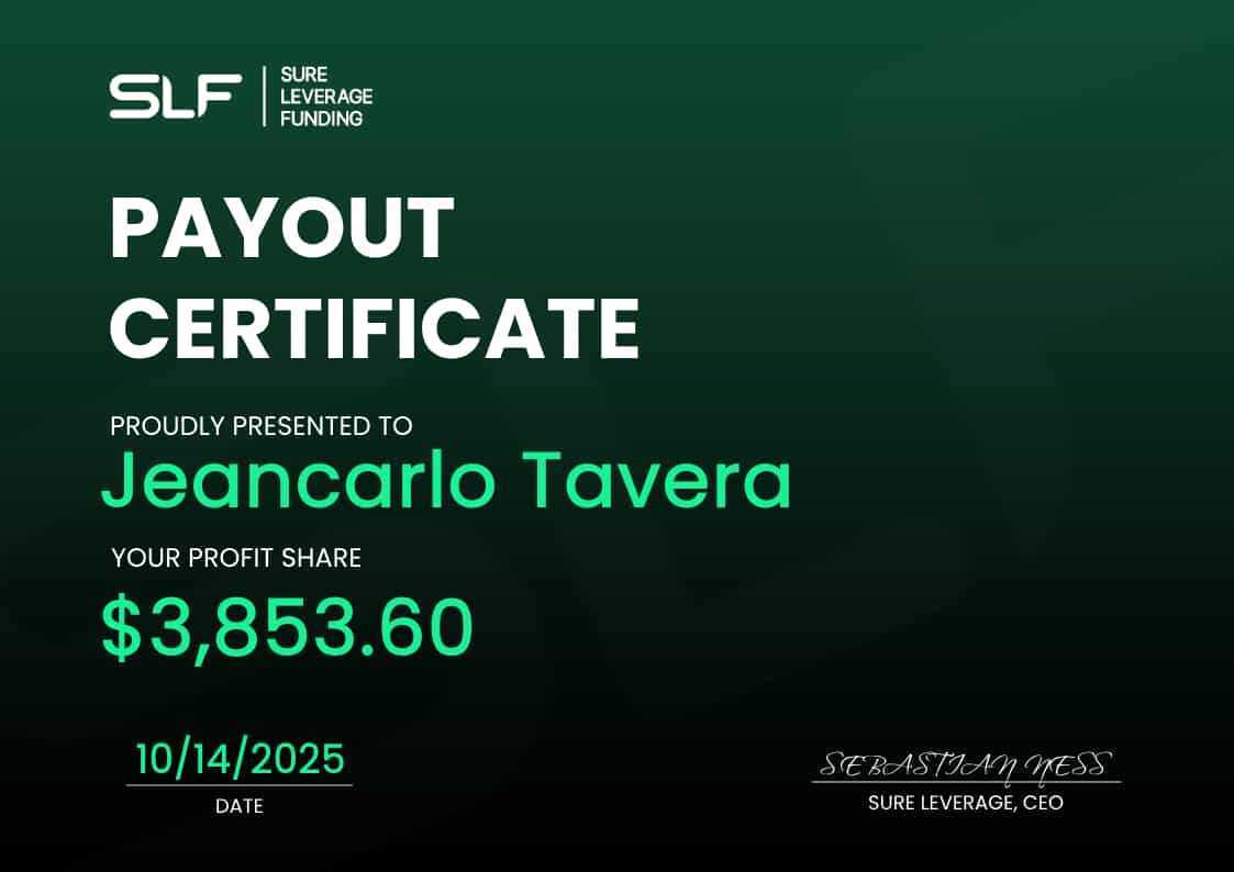 Payout certificate por $3,853.60